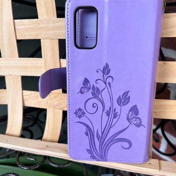 Phone Case Wallet Lavender Butterfly OnePlus Nord 6.5" Leather Cover LaCasse - Picture 5 of 13